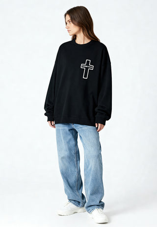 Sweatshirt Oversize Brodé "Karma Kills"