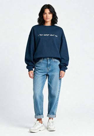 Sweatshirt Oversize Brodé "I Told ChatGPT"