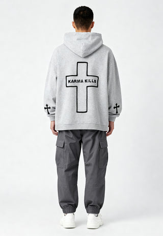 Hoodie Oversize Brodé "Karma Kills"