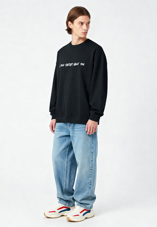 Sweatshirt Oversize Brodé "I Told ChatGPT"