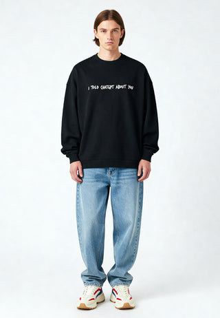 Sweatshirt Oversize Brodé "I Told ChatGPT"