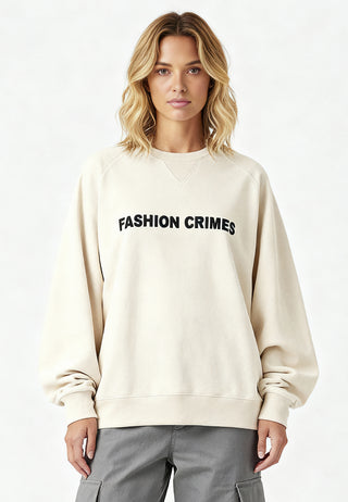 Sweatshirt Raglan Brodé "Fashion Crimes"