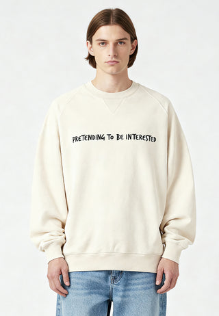 Sweatshirt Raglan Brodé "Pretending"
