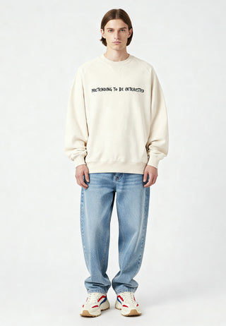 Sweatshirt Raglan Brodé "Pretending"