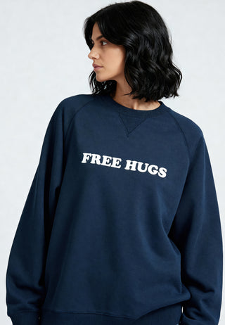 Sweatshirt Raglan Brodé "Free Hugs"