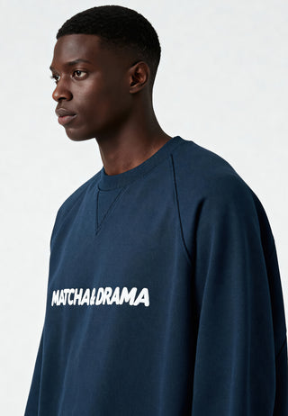 Sweatshirt Raglan Brodé "Matcha & Drama"