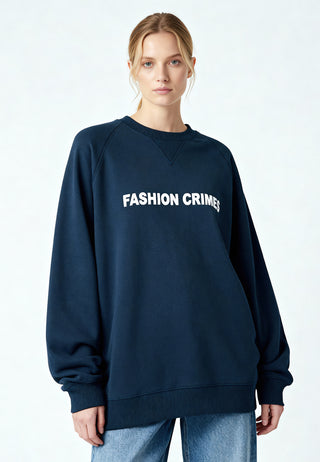 Sweatshirt Raglan Brodé "Fashion Crimes"