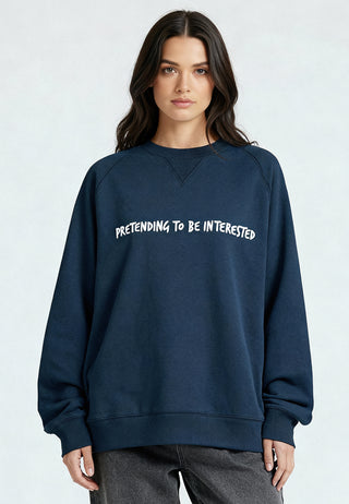 Sweatshirt Raglan Brodé "Pretending"