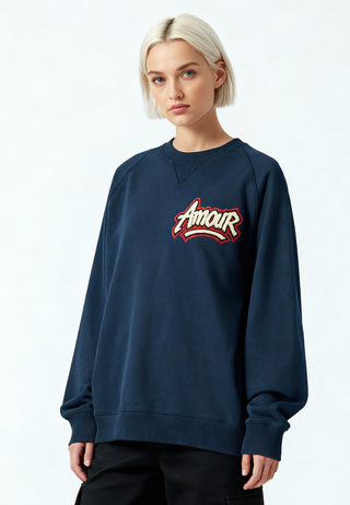Sweatshirt Raglan Brodé "Amour"