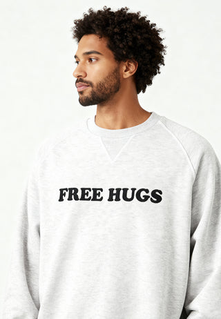 Sweatshirt Raglan Brodé "Free Hugs"