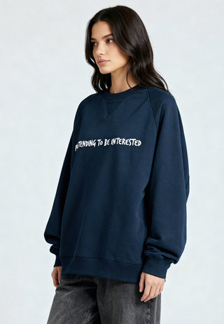 Sweatshirt Raglan Brodé "Pretending"
