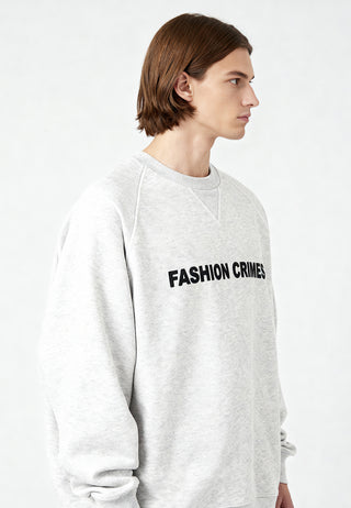 Sweatshirt Raglan Brodé "Fashion Crimes"