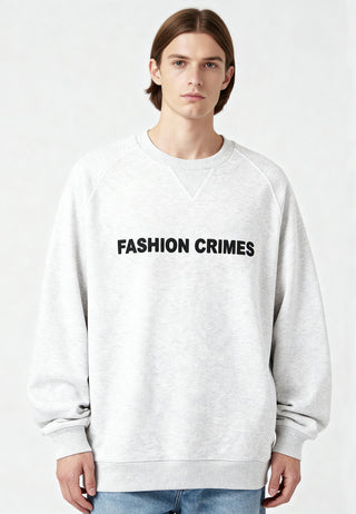 Sweatshirt Raglan Brodé "Fashion Crimes"