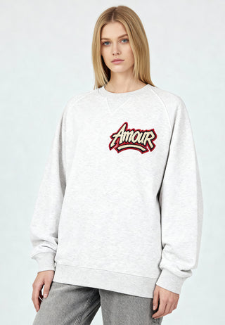 Sweatshirt Raglan Brodé "Amour"