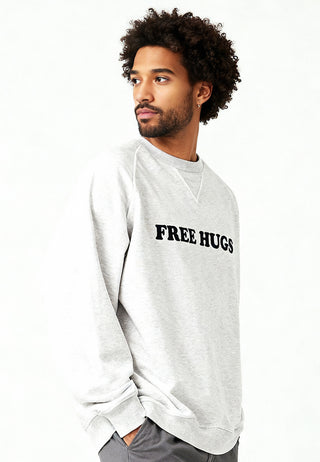 Sweatshirt Raglan Brodé "Free Hugs"