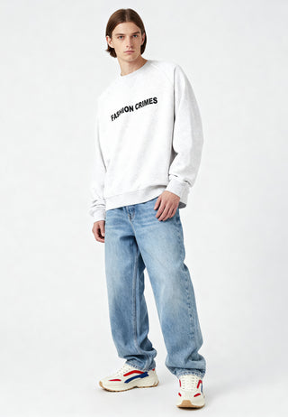 Sweatshirt Raglan Brodé "Fashion Crimes"