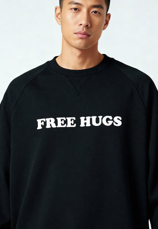 Sweatshirt Raglan Brodé "Free Hugs"