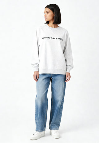 Sweatshirt Raglan Brodé "Pretending"