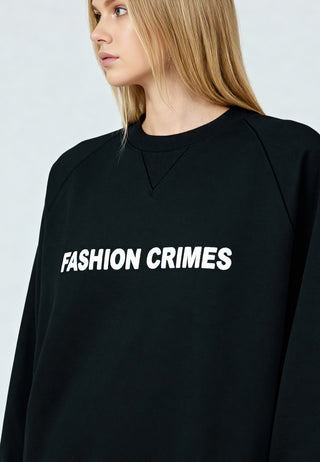 Sweatshirt Raglan Brodé "Fashion Crimes"