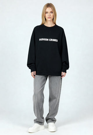 Sweatshirt Raglan Brodé "Fashion Crimes"