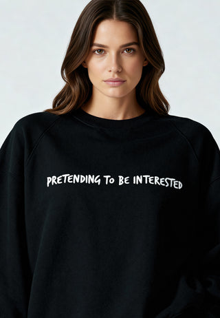 Sweatshirt Raglan Brodé "Pretending"