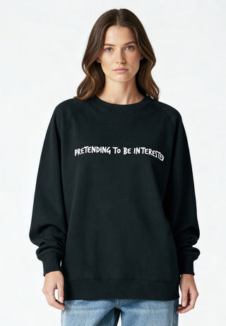 Sweatshirt Raglan Brodé "Pretending"