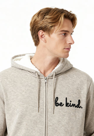 Hoodie Sherpa Brodé "Be Kind"
