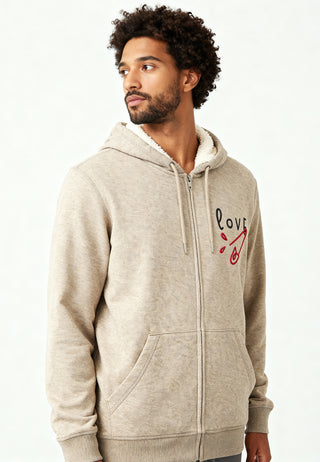 Hoodie Sherpa Brodé "Love"