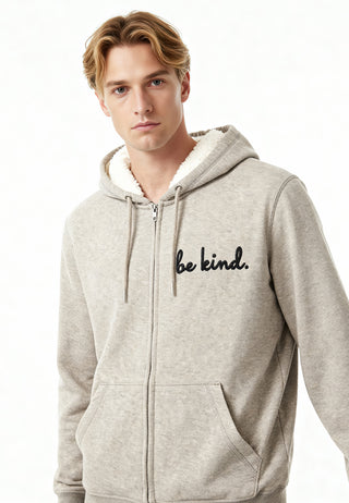 Hoodie Sherpa Brodé "Be Kind"