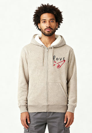 Hoodie Sherpa Brodé "Love"