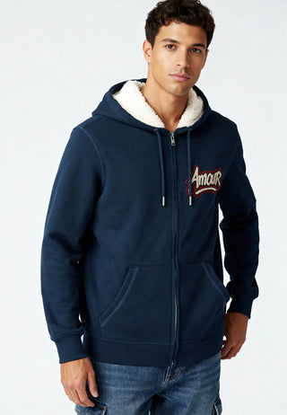 Hoodie Sherpa Brodé "Amour"