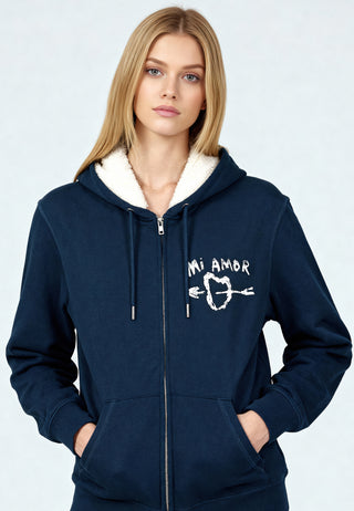 Hoodie Sherpa Brodé "Mi Amor"