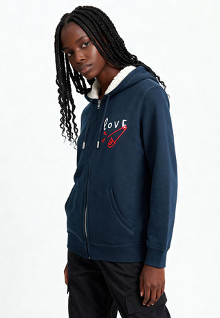 Hoodie Sherpa Brodé "Love"