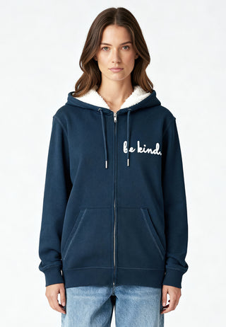 Hoodie Sherpa Brodé "Be Kind"