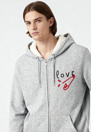 Hoodie Sherpa Brodé "Love"