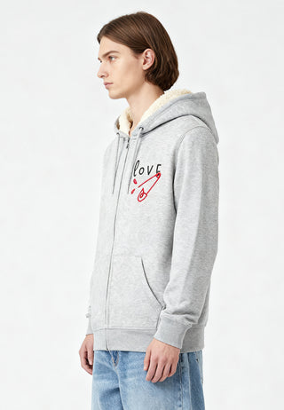 Hoodie Sherpa Brodé "Love"