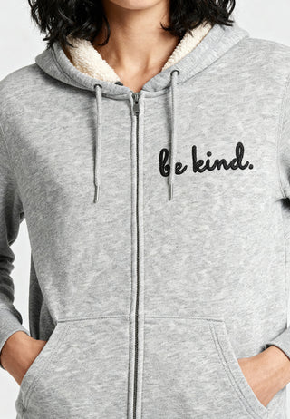 Hoodie Sherpa Brodé "Be Kind"
