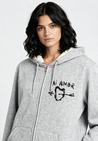 Hoodie Sherpa Brodé "Mi Amor"