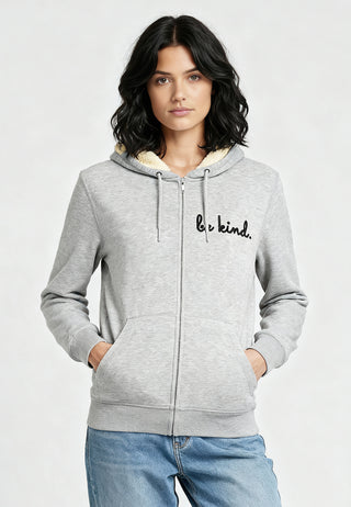 Hoodie Sherpa Brodé "Be Kind"