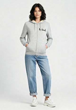 Hoodie Sherpa Brodé "Be Kind"