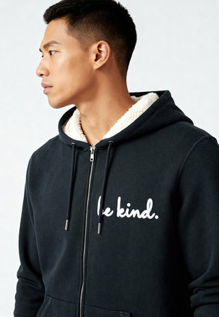 Hoodie Sherpa Brodé "Be Kind"