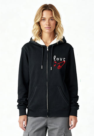 Hoodie Sherpa Brodé "Love"