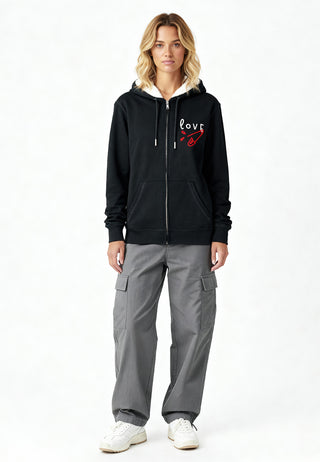 Hoodie Sherpa Brodé "Love"