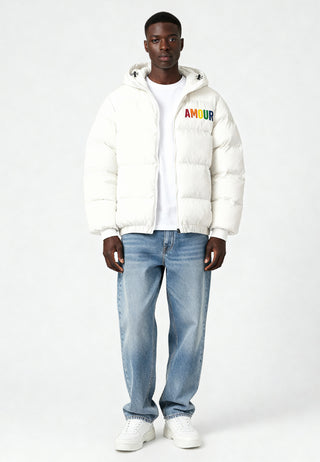 Doudoune Oversize Brodée "Amour"