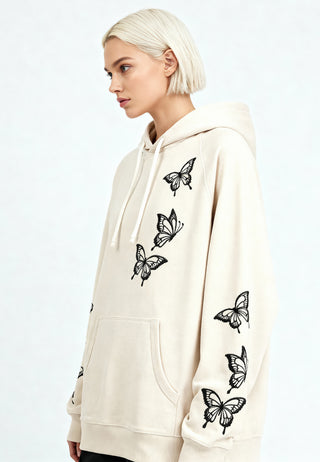 Hoodie Raglan Brodé "Butterflies"