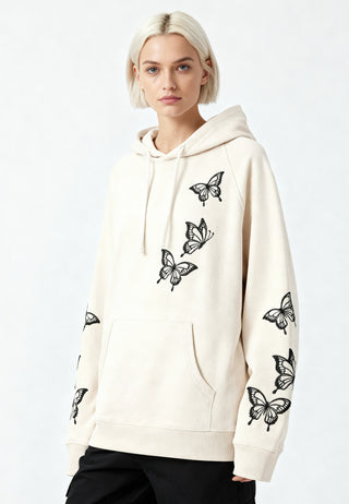 Hoodie Raglan Brodé "Butterflies"
