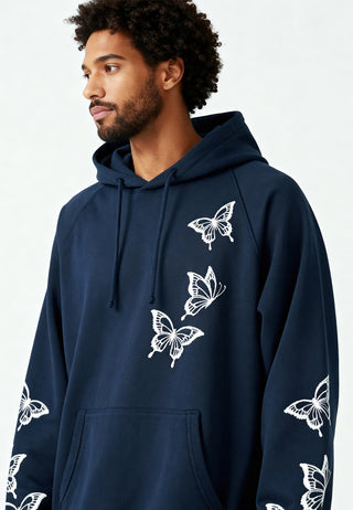 Hoodie Raglan Brodé "Butterflies"