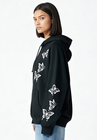 Hoodie Raglan Brodé "Butterflies"
