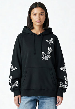 Hoodie Raglan Brodé "Butterflies"