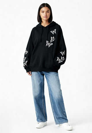 Hoodie Raglan Brodé "Butterflies"